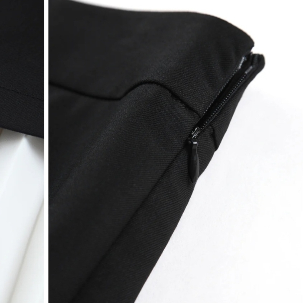 NWOT Commense Two-toned Pleated Midi Skirt - Picture 4 of 5